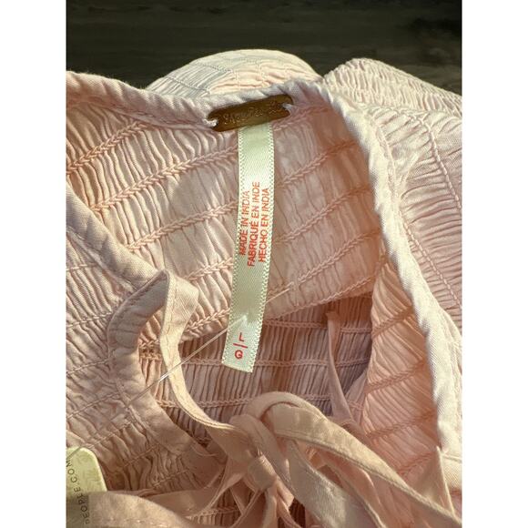 Free People NWT Pink Iyla Smocked Mini Dress - Picture 12 of 12